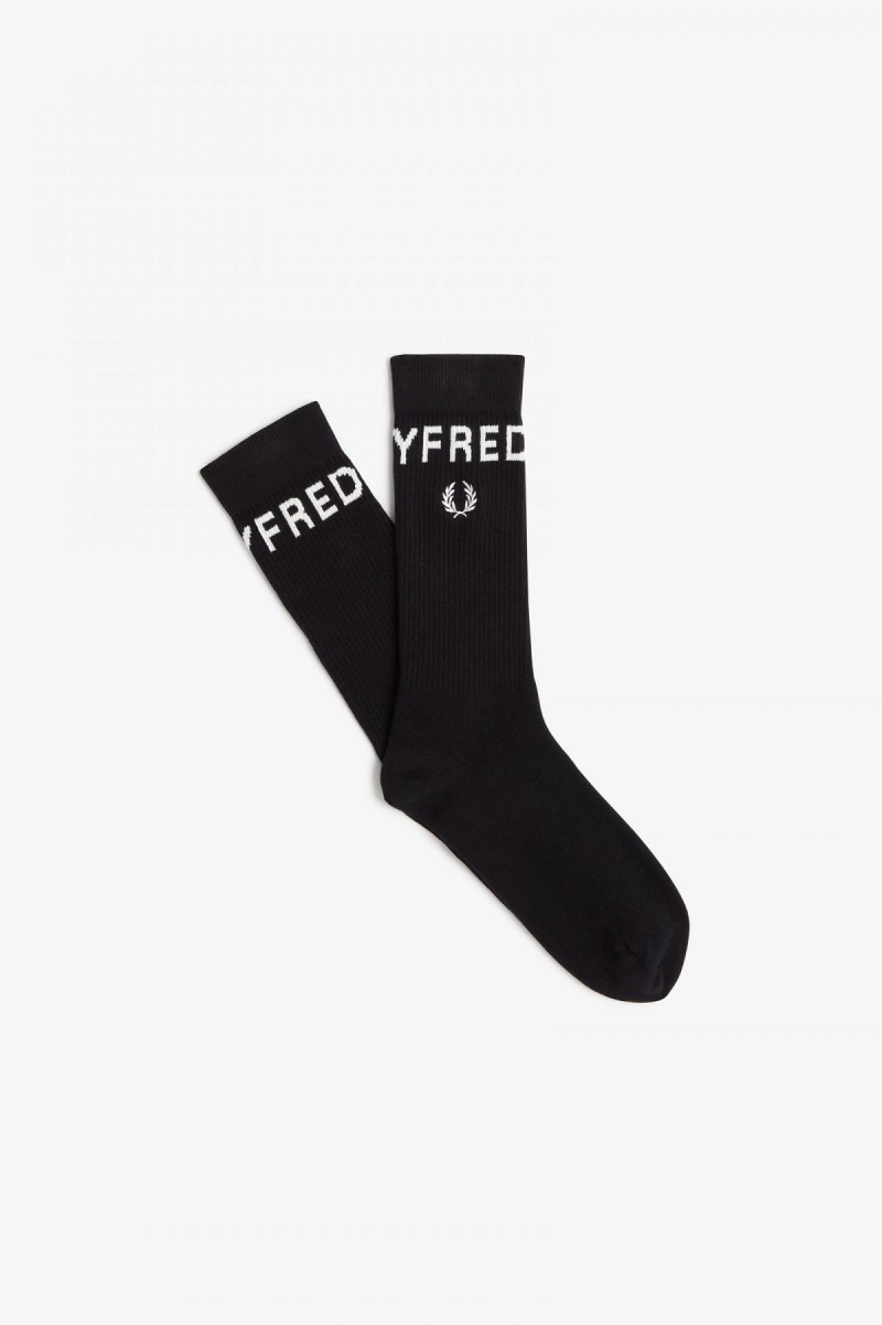 Calcetines Fred Perry Bold Tipped Accessories Negros | XMXGW98297