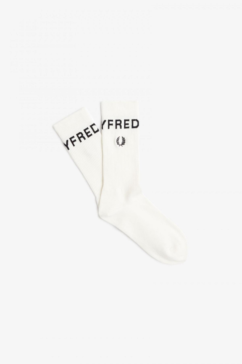 Calcetines Fred Perry Bold Tipped Accessories Blancos | MXXMI93716