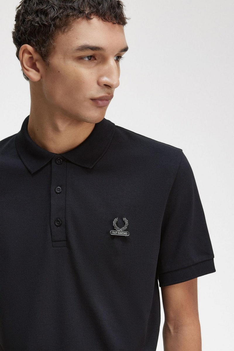 Camisa Polo Fred Perry Enamel Pin Polo Shirt Hombre Negros | YMXVQ42374