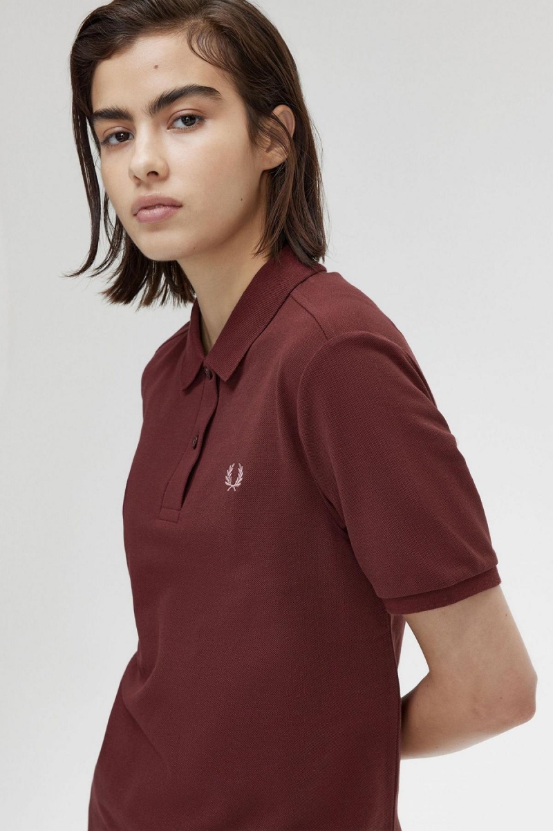 Camisa Polo Fred Perry G6000 Mujer Rosas Rosas | AMXWC29473