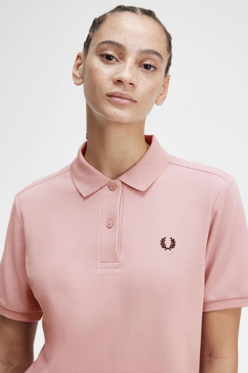 Camisa Polo Fred Perry G6000 Mujer Rosas Rosas Negros | PMXQX12855