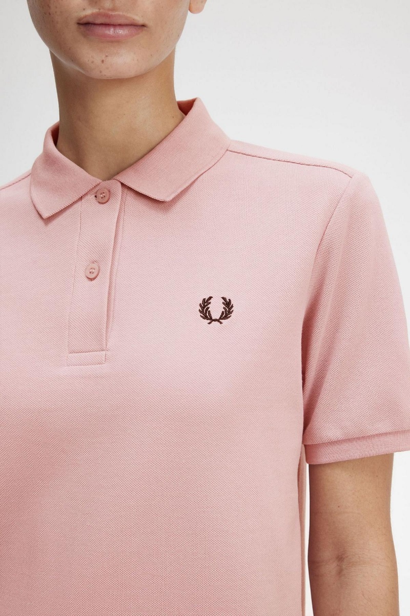 Camisa Polo Fred Perry G6000 Mujer Rosas Rosas Negros | PMXQX12855