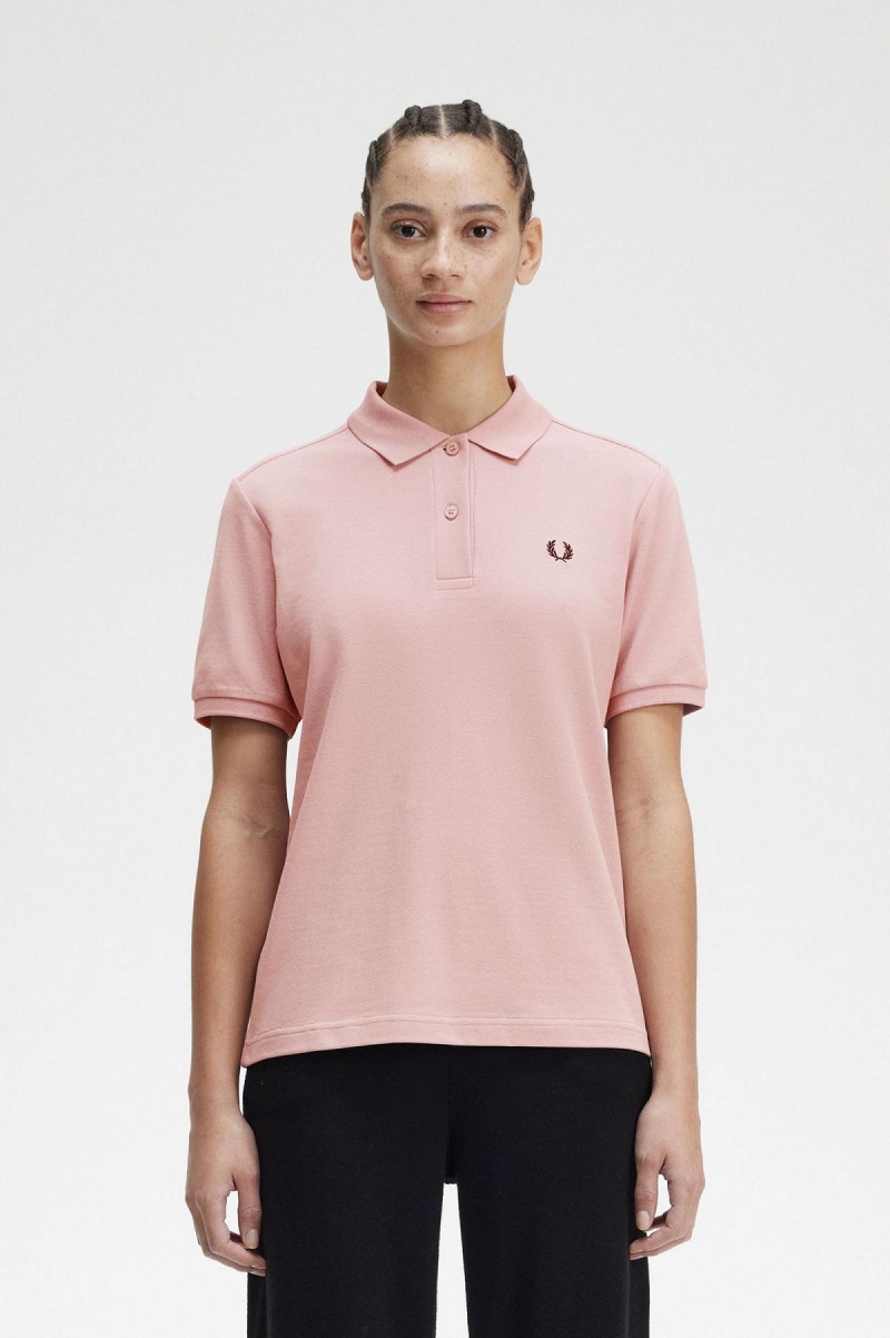 Camisa Polo Fred Perry G6000 Mujer Rosas Rosas Negros | PMXQX12855