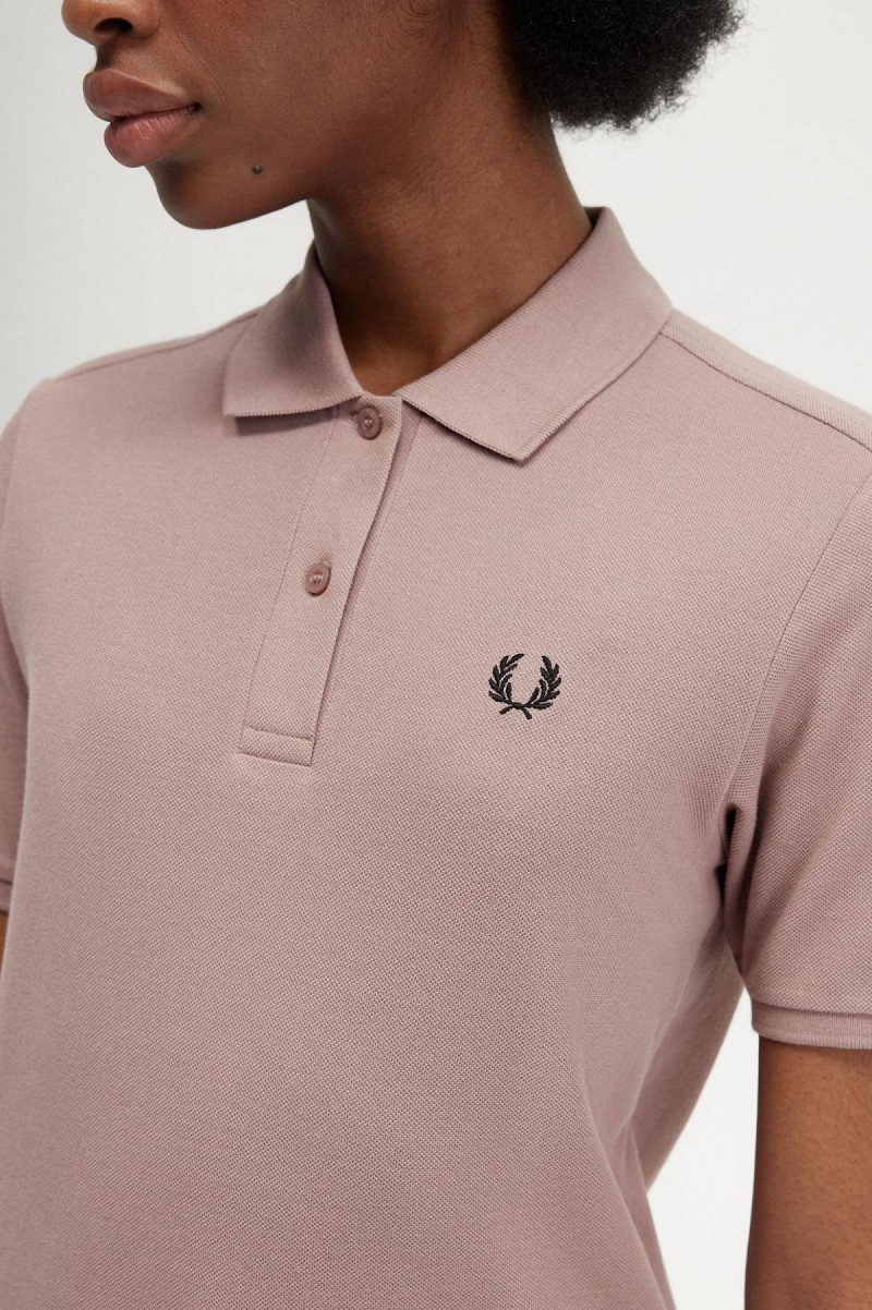 Camisa Polo Fred Perry G6000 Mujer Rosas Oscuro Negros | MXNEJ82862