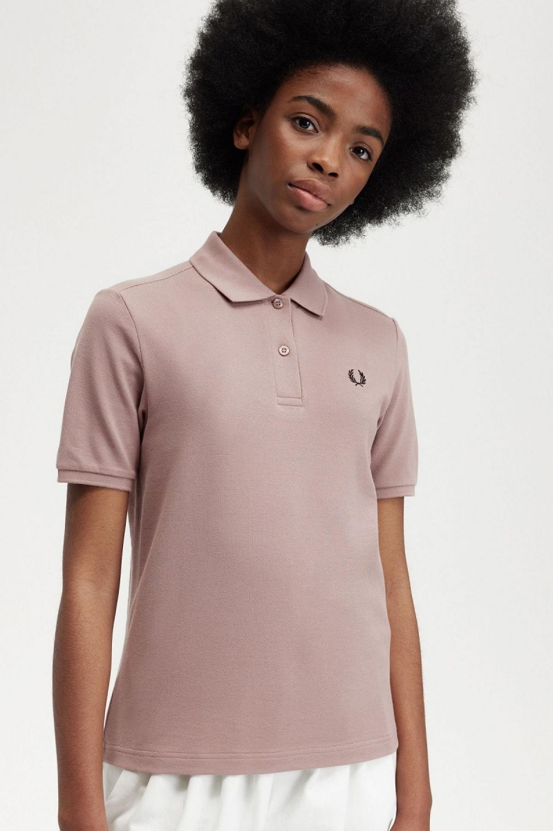 Camisa Polo Fred Perry G6000 Mujer Rosas Oscuro Negros | MXNEJ82862