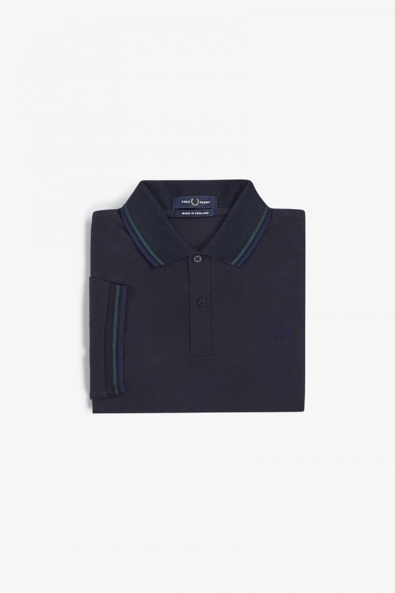 Camisa Polo Fred Perry M12 Hombre Azul Marino Azules Azul Marino | ZMXNQ19295