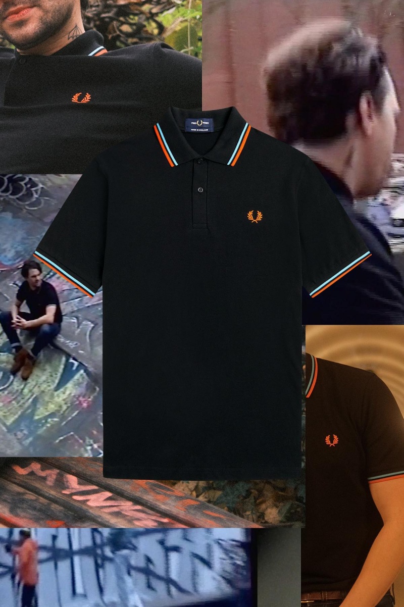 Camisa Polo Fred Perry M12 Hombre Negros Azules Naranjas | ZMXMJ20752