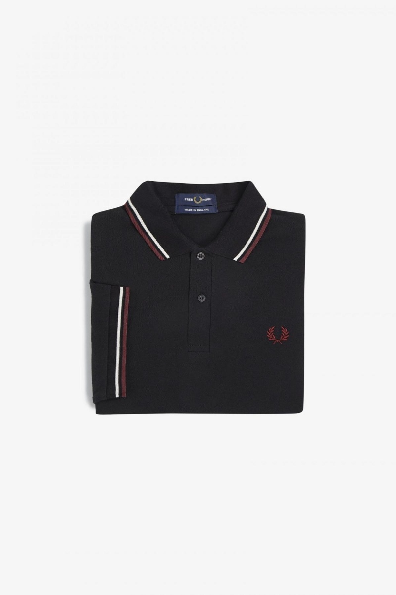 Camisa Polo Fred Perry M12 Hombre Negros | MXEAH87342