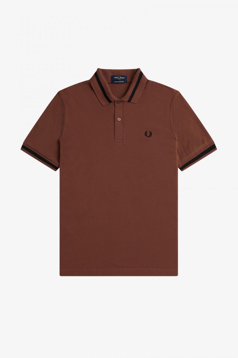 Camisa Polo Fred Perry M2 Hombre Marrom Negros | EMXHC19704