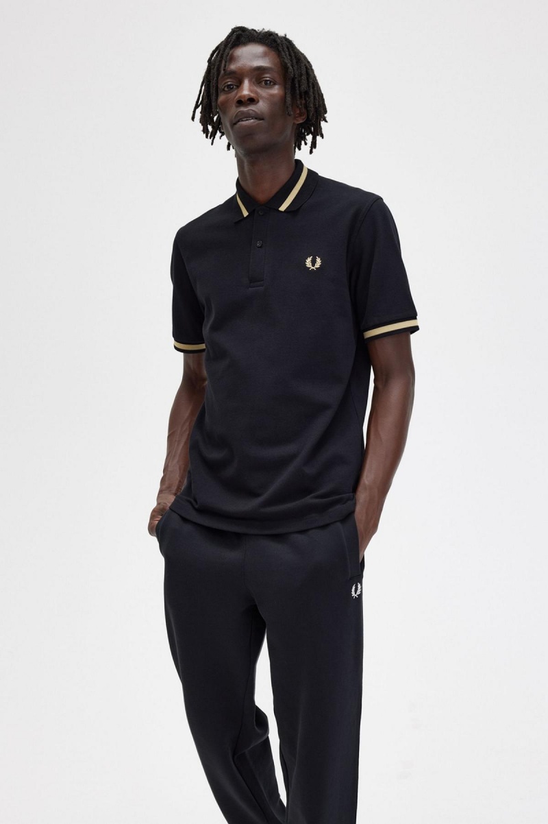 Camisa Polo Fred Perry M2 Hombre Negros | BMXSO28957