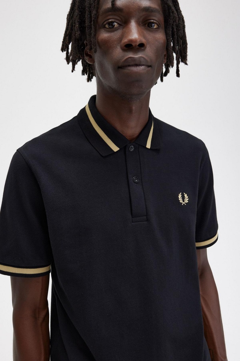 Camisa Polo Fred Perry M2 Hombre Negros | BMXSO28957