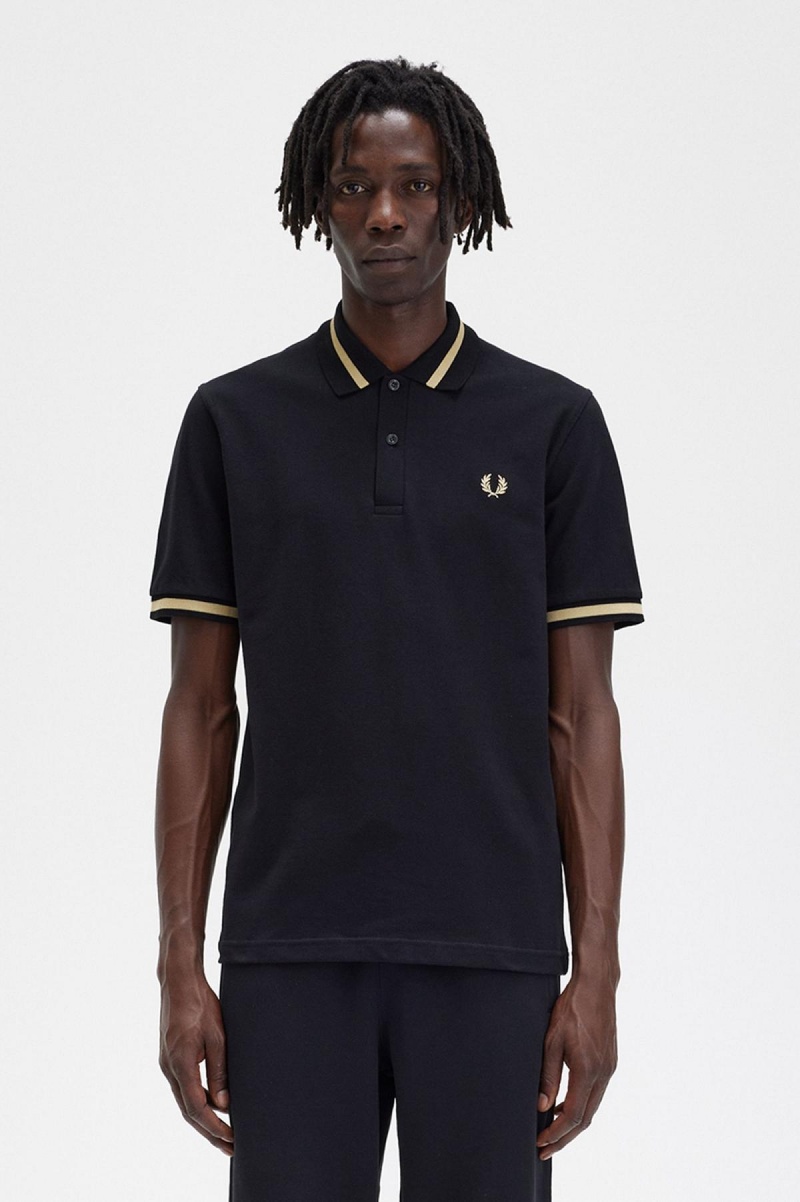 Camisa Polo Fred Perry M2 Hombre Negros | BMXSO28957