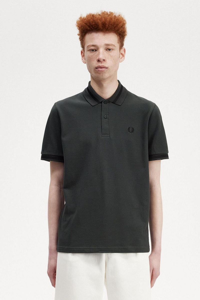 Camisa Polo Fred Perry M2 Hombre Verdes Negros | MXDYB40680