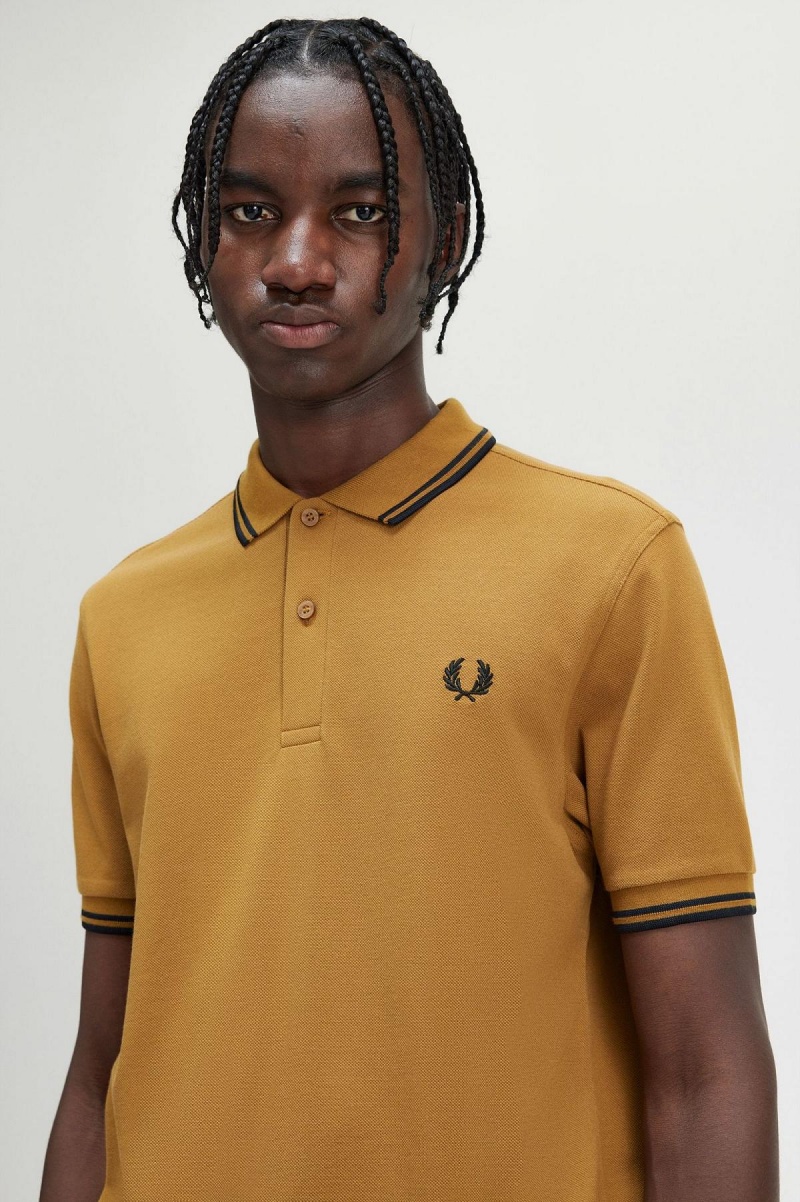 Camisa Polo Fred Perry M3600 Hombre Azules Negros Negros | MMXFT84782