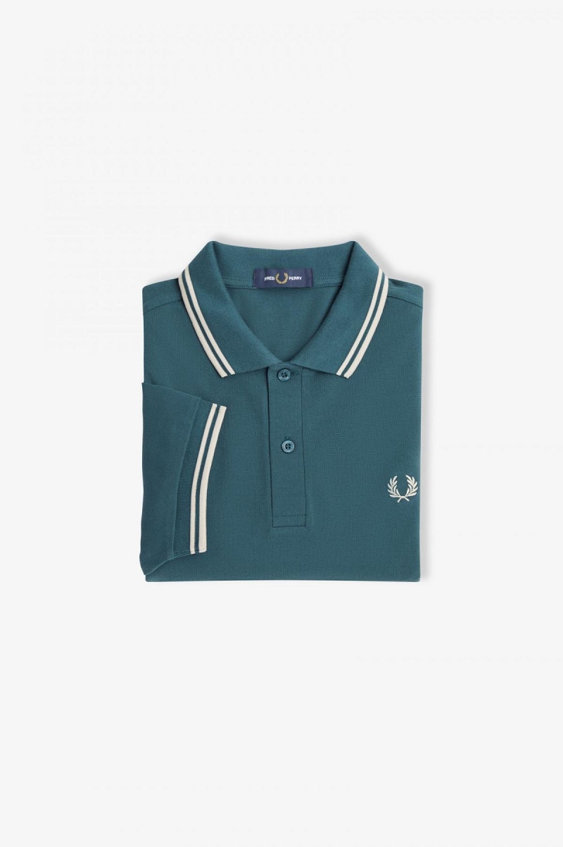 Camisa Polo Fred Perry M3600 Hombre Azules Azules Azules | SMXVO78385