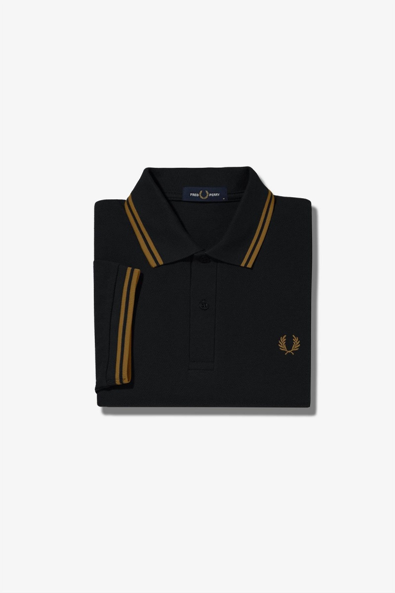 Camisa Polo Fred Perry M3600 Hombre Negros | MXDFL19327