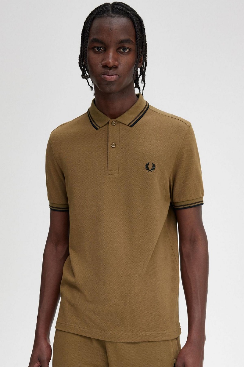 Camisa Polo Fred Perry M3600 Hombre Negros | MXCVG31424