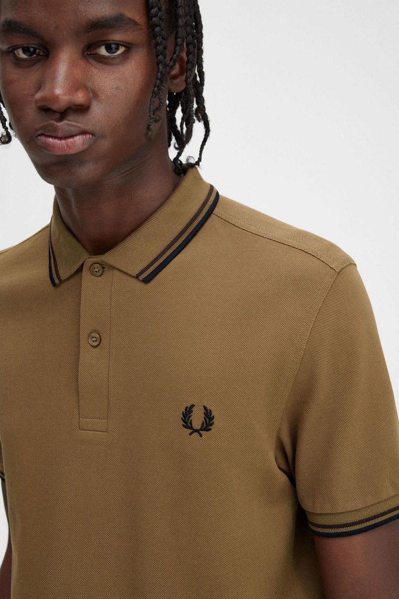 Camisa Polo Fred Perry M3600 Hombre Negros | MXCVG31424