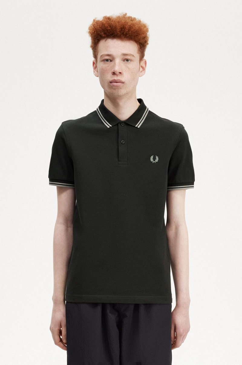 Camisa Polo Fred Perry M3600 Hombre Verdes | MXZPD38734