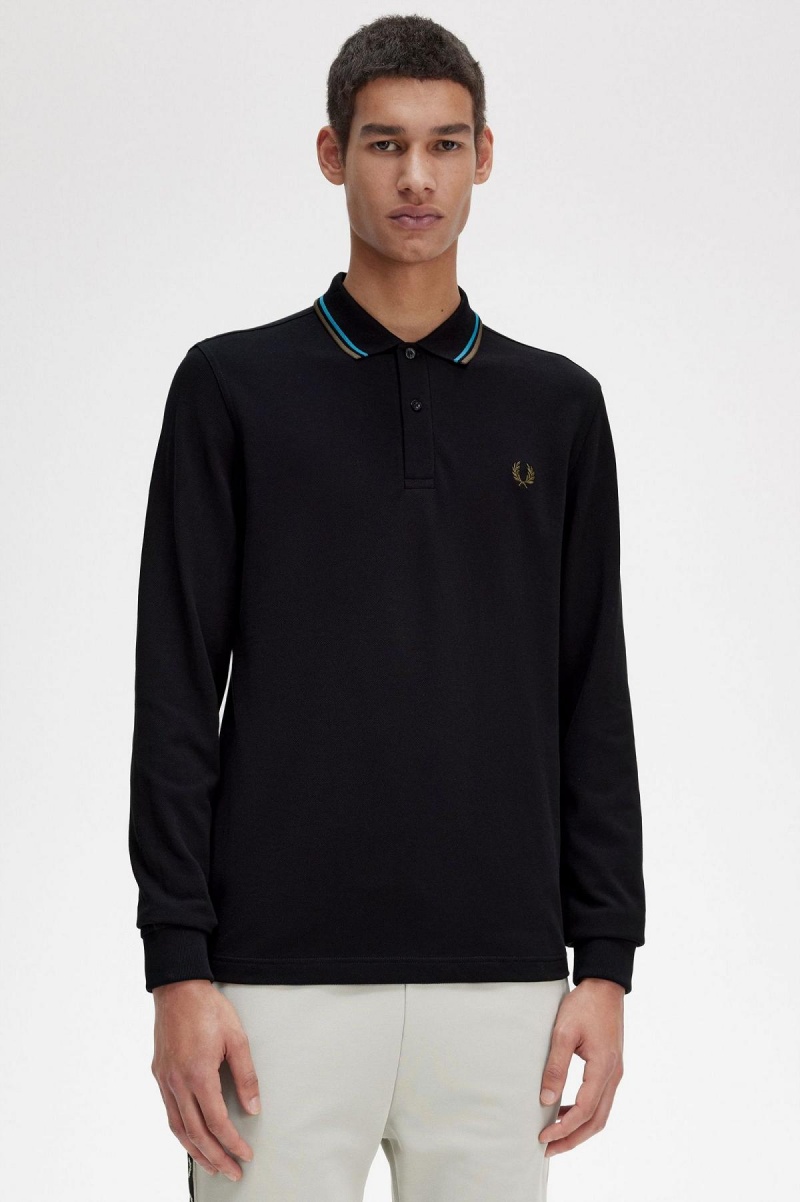 Camisa Polo Fred Perry M3636 Hombre Negros Azules Verdes | SMXNY98609