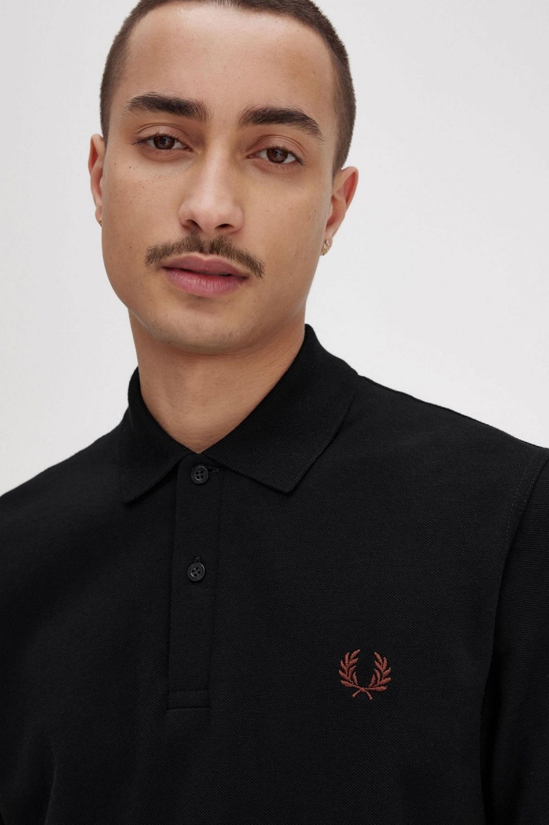 Camisa Polo Fred Perry M3 Hombre Negros Marrom | MXNEJ65964