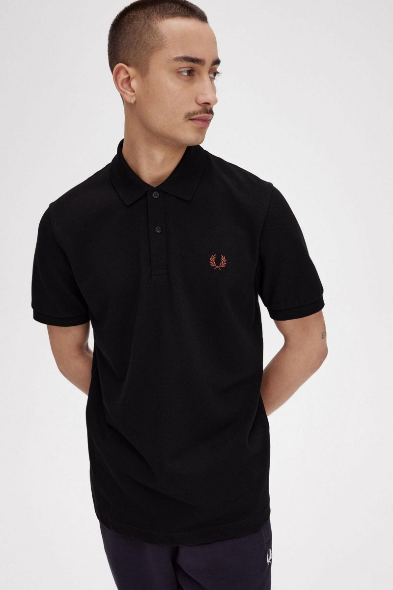 Camisa Polo Fred Perry M3 Hombre Negros Marrom | MXNEJ65964