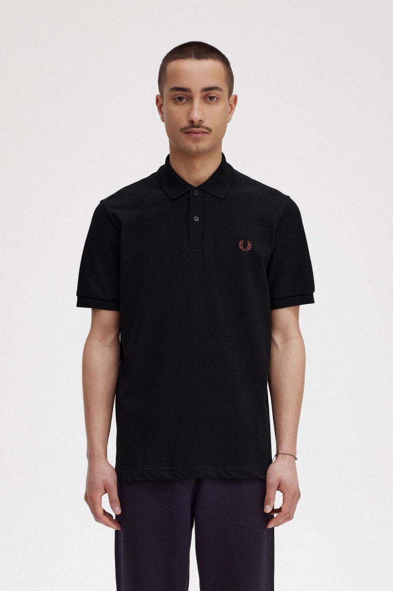 Camisa Polo Fred Perry M3 Hombre Negros Marrom | MXNEJ65964