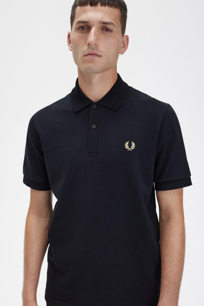 Camisa Polo Fred Perry M3 Hombre Negros | AMXWC47816