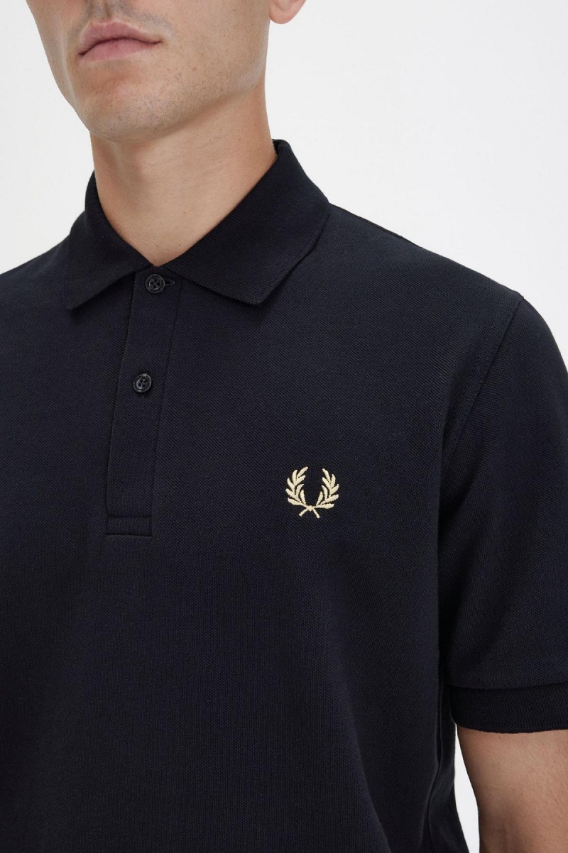 Camisa Polo Fred Perry M3 Hombre Negros | AMXWC47816