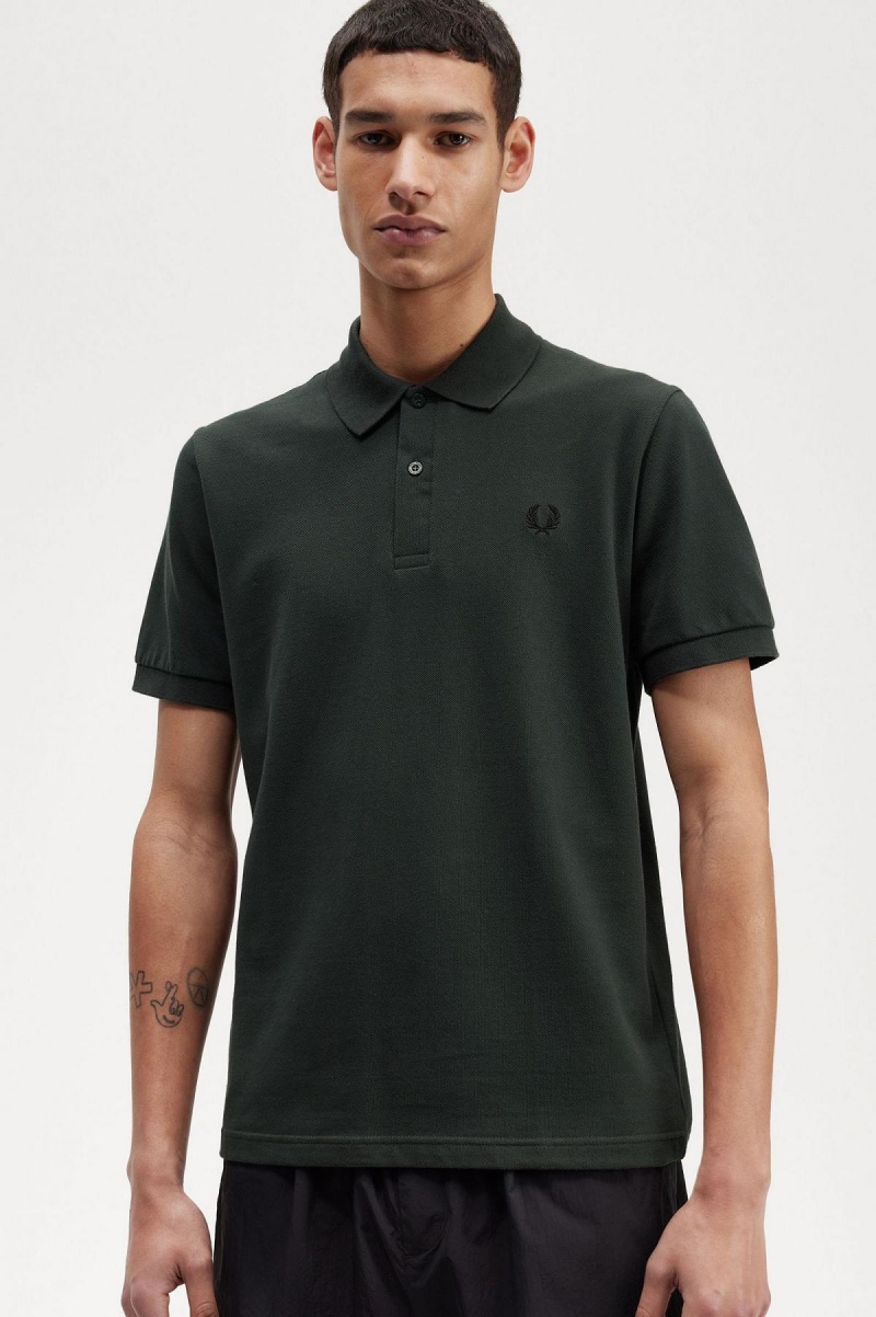 Camisa Polo Fred Perry M3 Hombre Verdes Negros | MXNZX88584