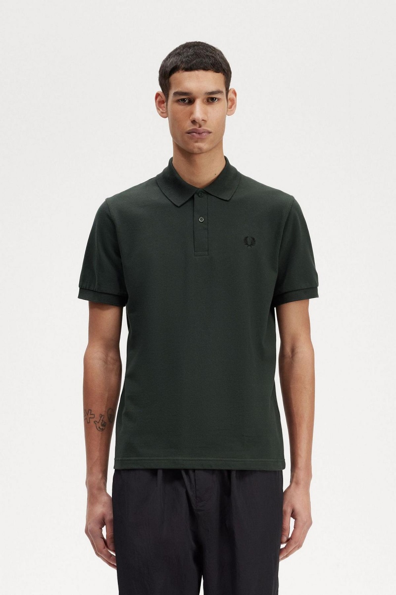 Camisa Polo Fred Perry M3 Hombre Verdes Negros | MXNZX88584