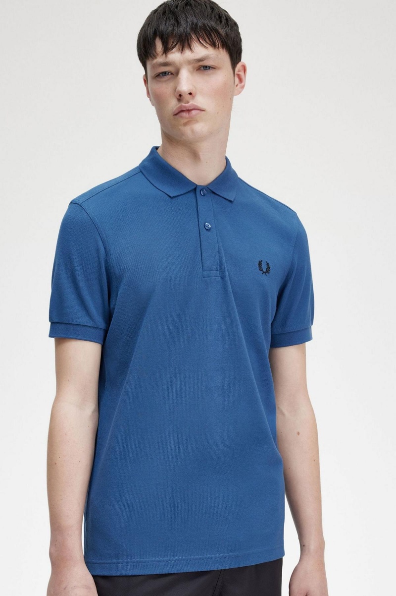 Camisa Polo Fred Perry M6000 Hombre Azules Negros | MXZPD52534