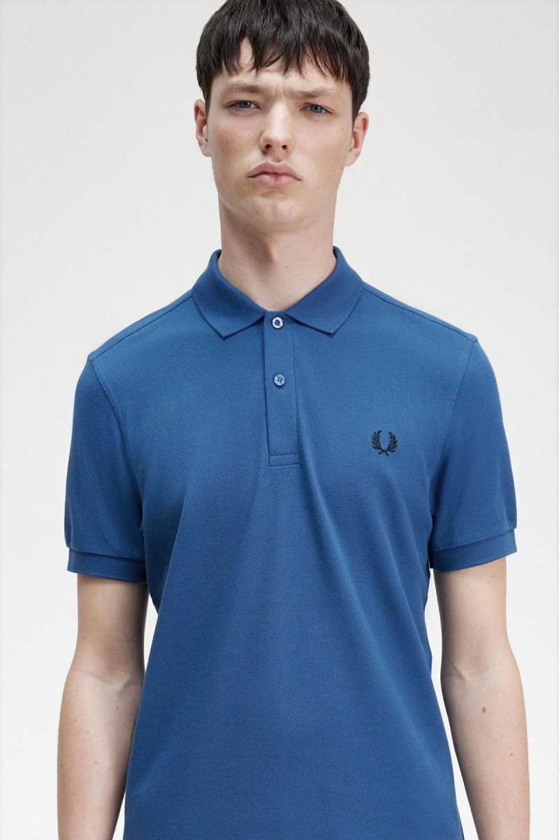 Camisa Polo Fred Perry M6000 Hombre Azules Negros | MXZPD52534