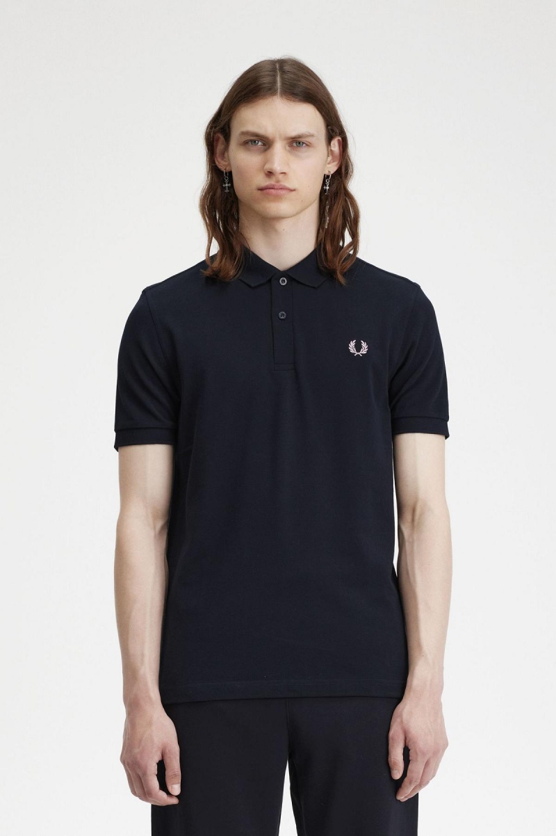 Camisa Polo Fred Perry M6000 Hombre Azul Marino Rosas Oscuro | AMXDF37445