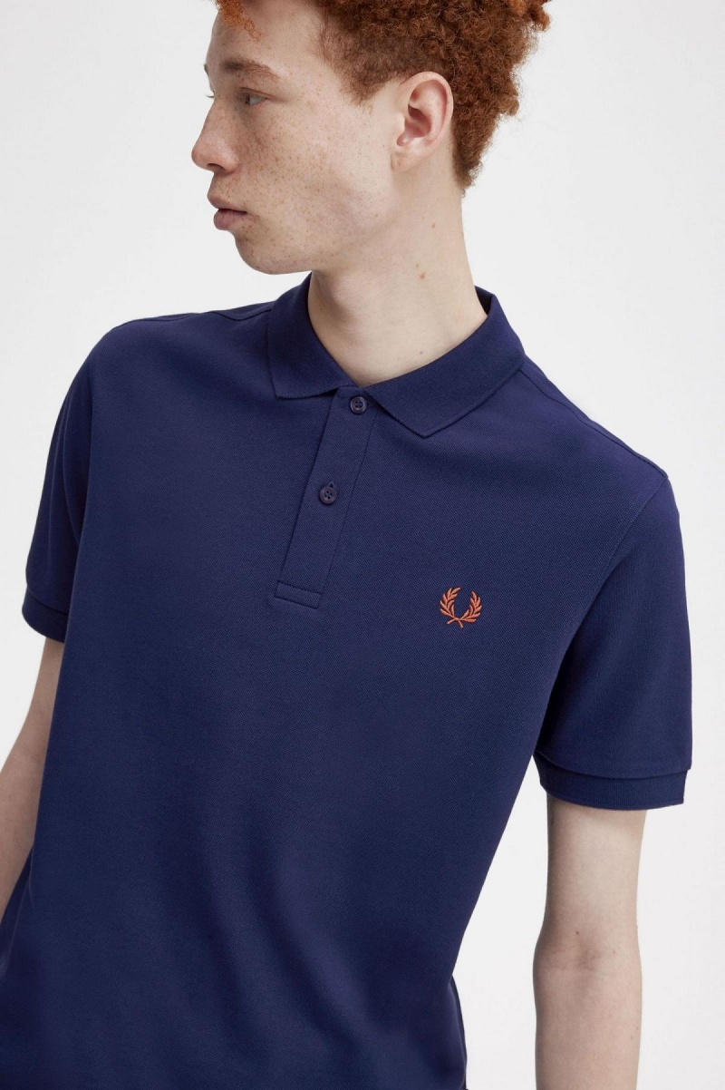 Camisa Polo Fred Perry M6000 Hombre Azul Marino Marrom | SMXVO49746