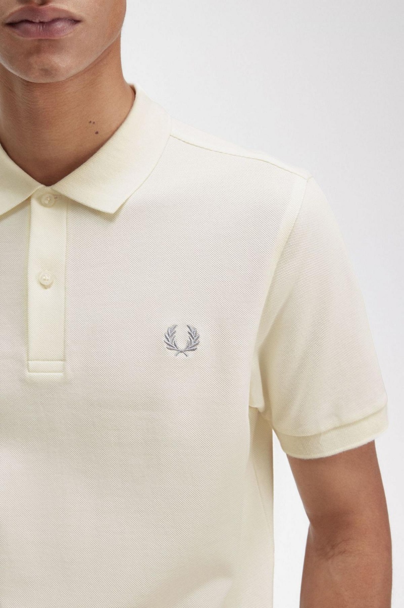 Camisa Polo Fred Perry M6000 Hombre Ecru / Limestone | LMXTR52291