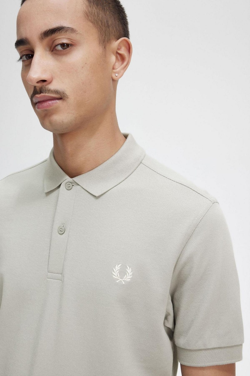 Camisa Polo Fred Perry M6000 Hombre Limestone / Ecru | MXNZX37327