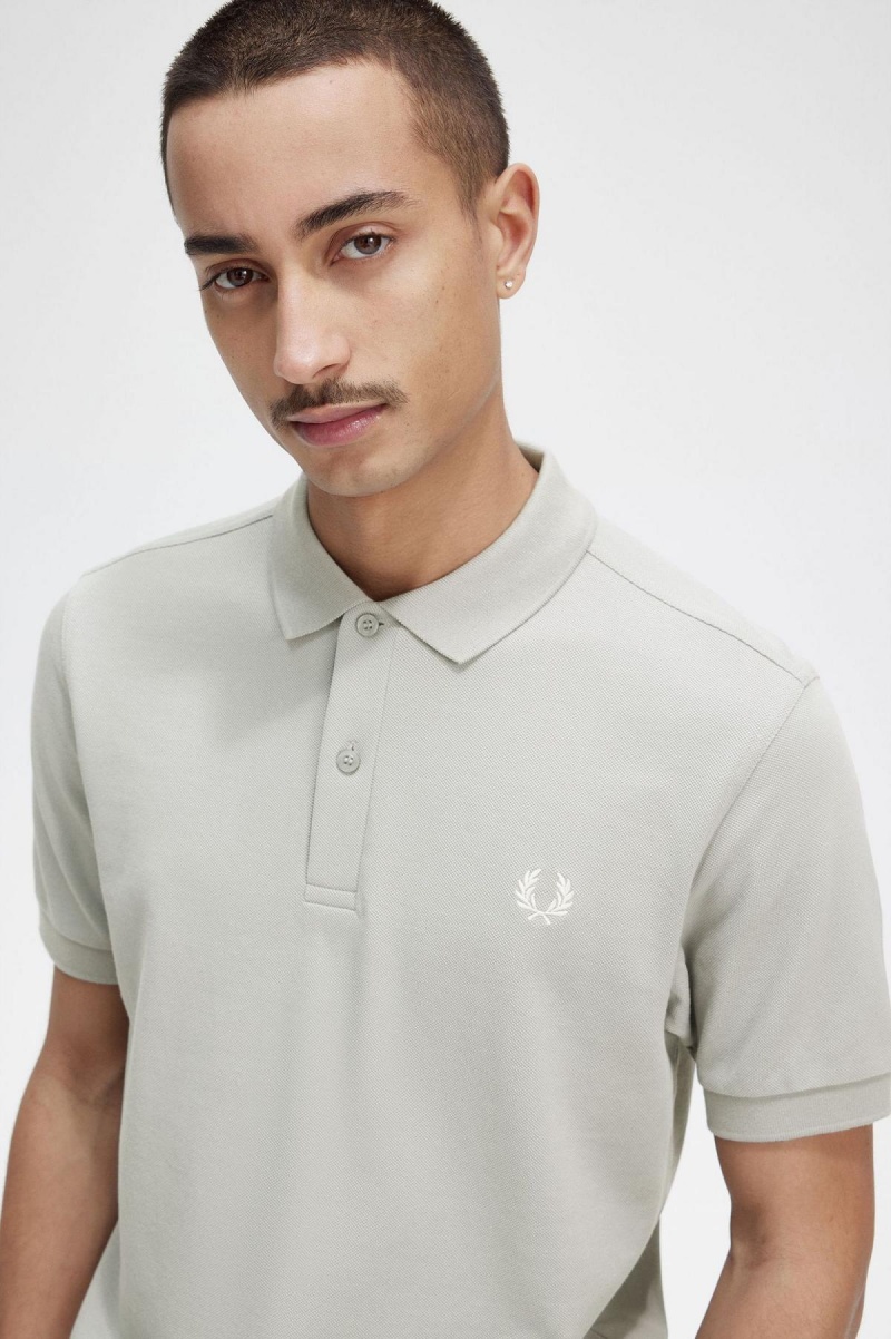 Camisa Polo Fred Perry M6000 Hombre Limestone / Ecru | MXNZX37327