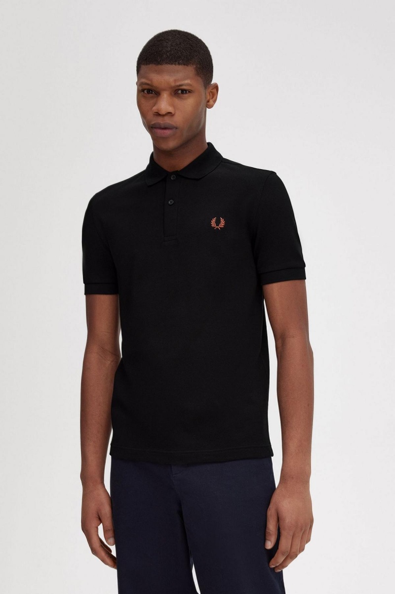 Camisa Polo Fred Perry M6000 Hombre Negros Marrom | ZMXMJ53254