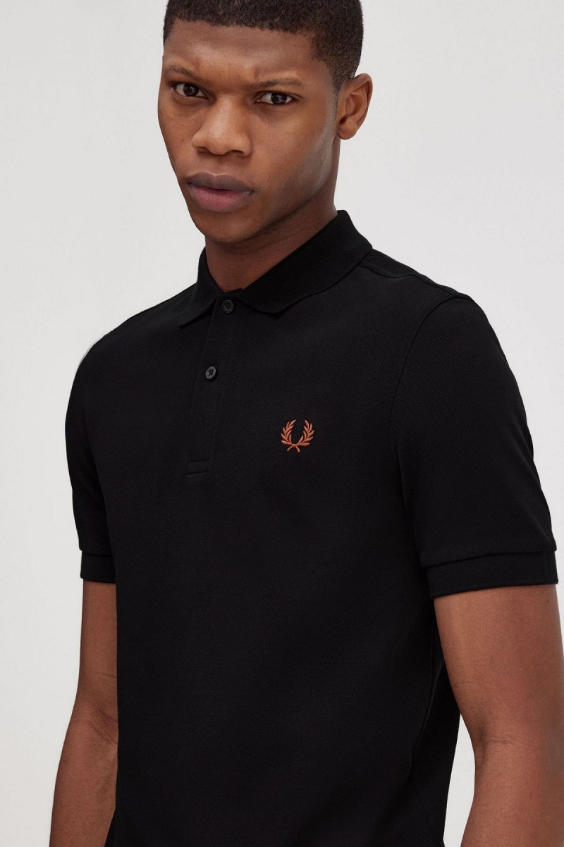 Camisa Polo Fred Perry M6000 Hombre Negros Marrom | ZMXMJ53254