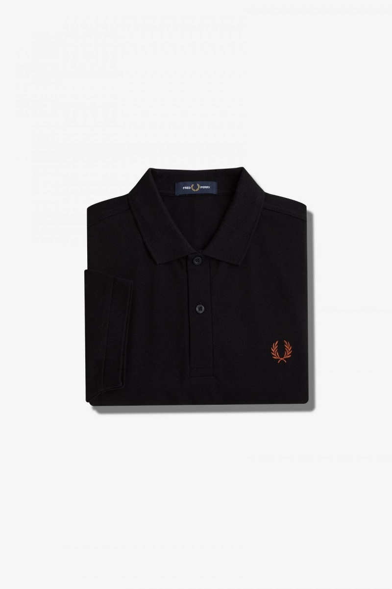 Camisa Polo Fred Perry M6000 Hombre Negros Marrom | ZMXMJ53254