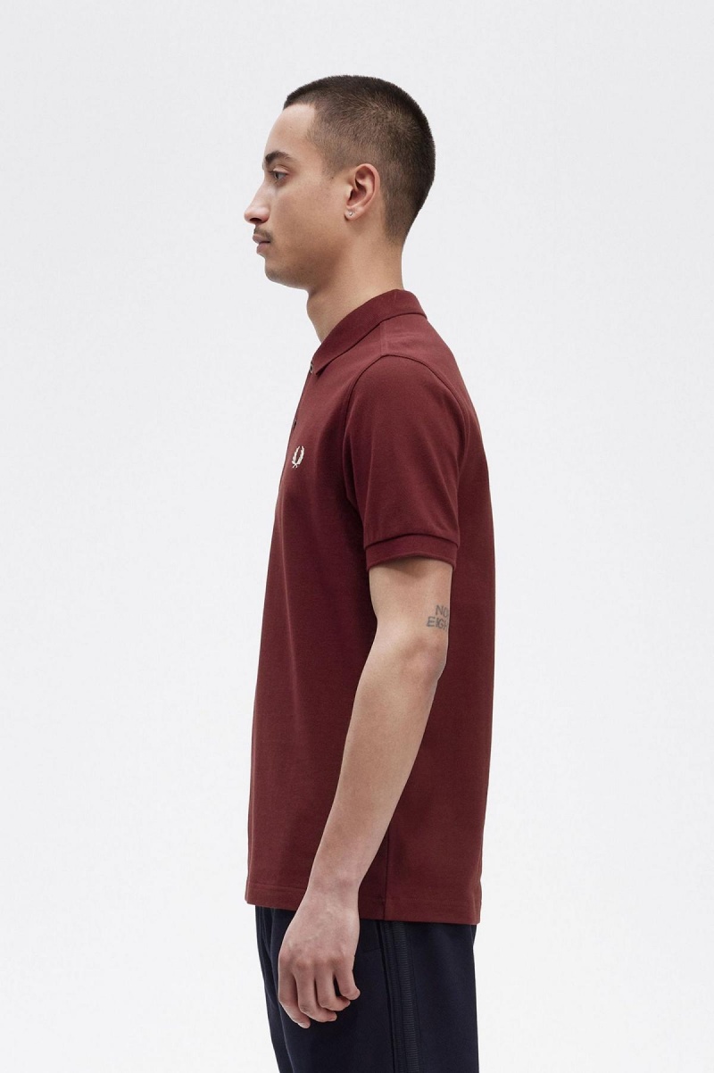 Camisa Polo Fred Perry M6000 Hombre Oxblood / Ecru | ZMXNQ95479