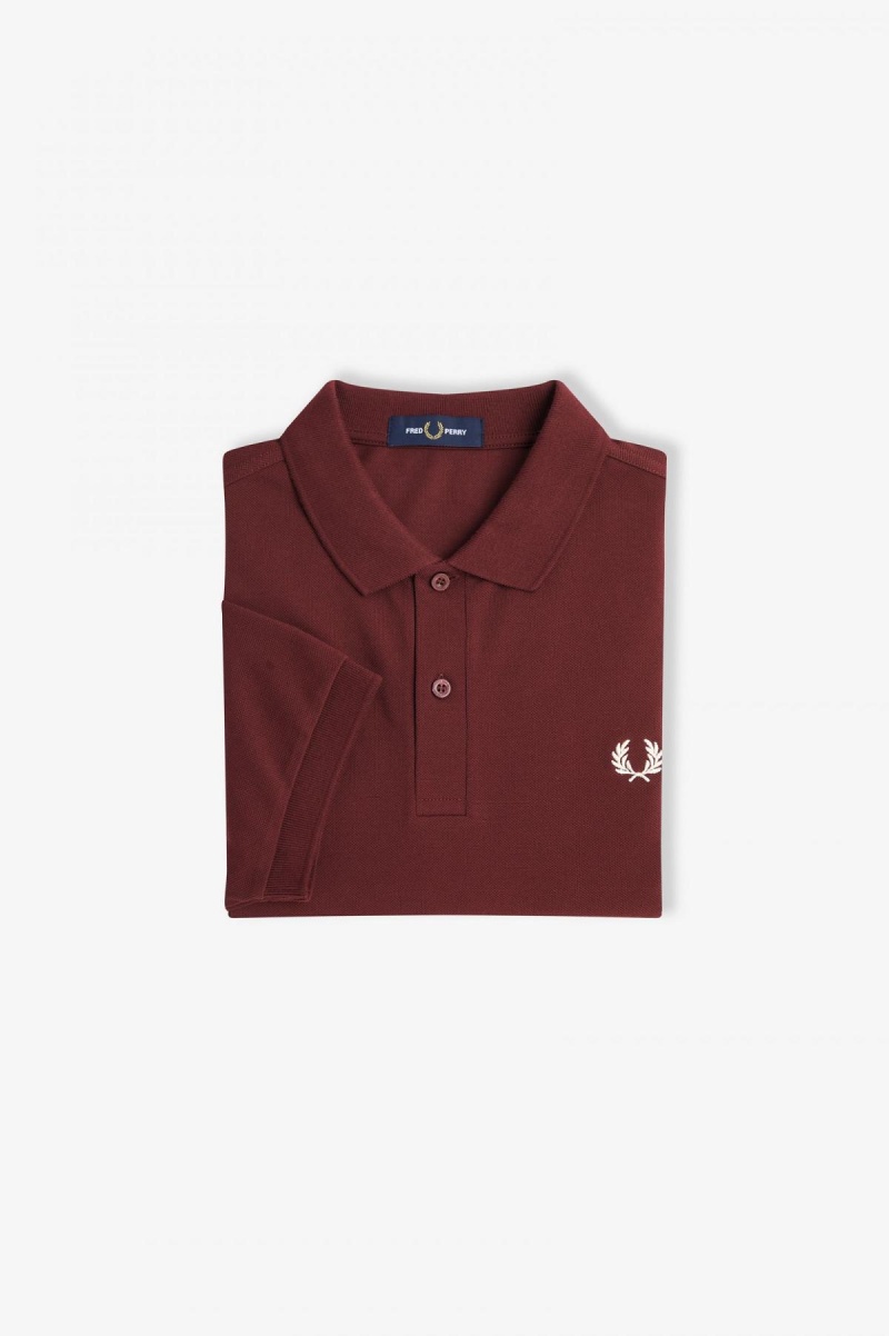 Camisa Polo Fred Perry M6000 Hombre Oxblood / Ecru | ZMXNQ95479