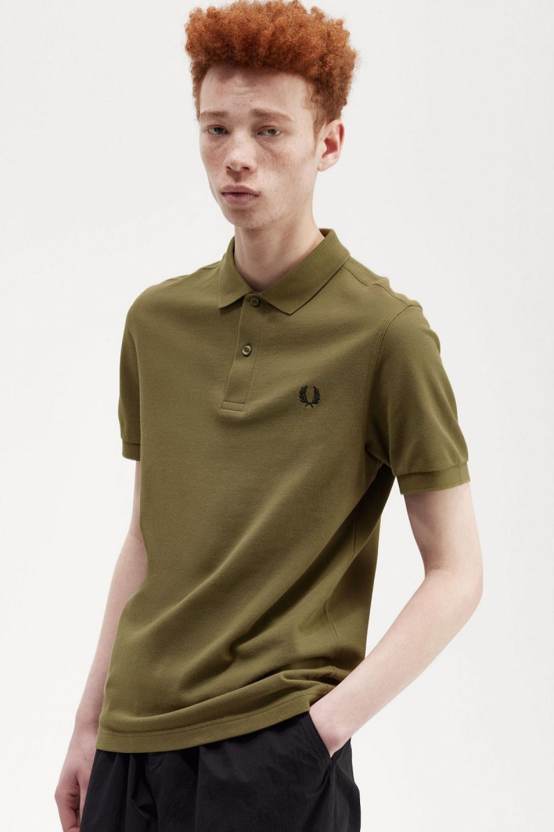 Camisa Polo Fred Perry M6000 Hombre Verdes Negros | DMXKV81787