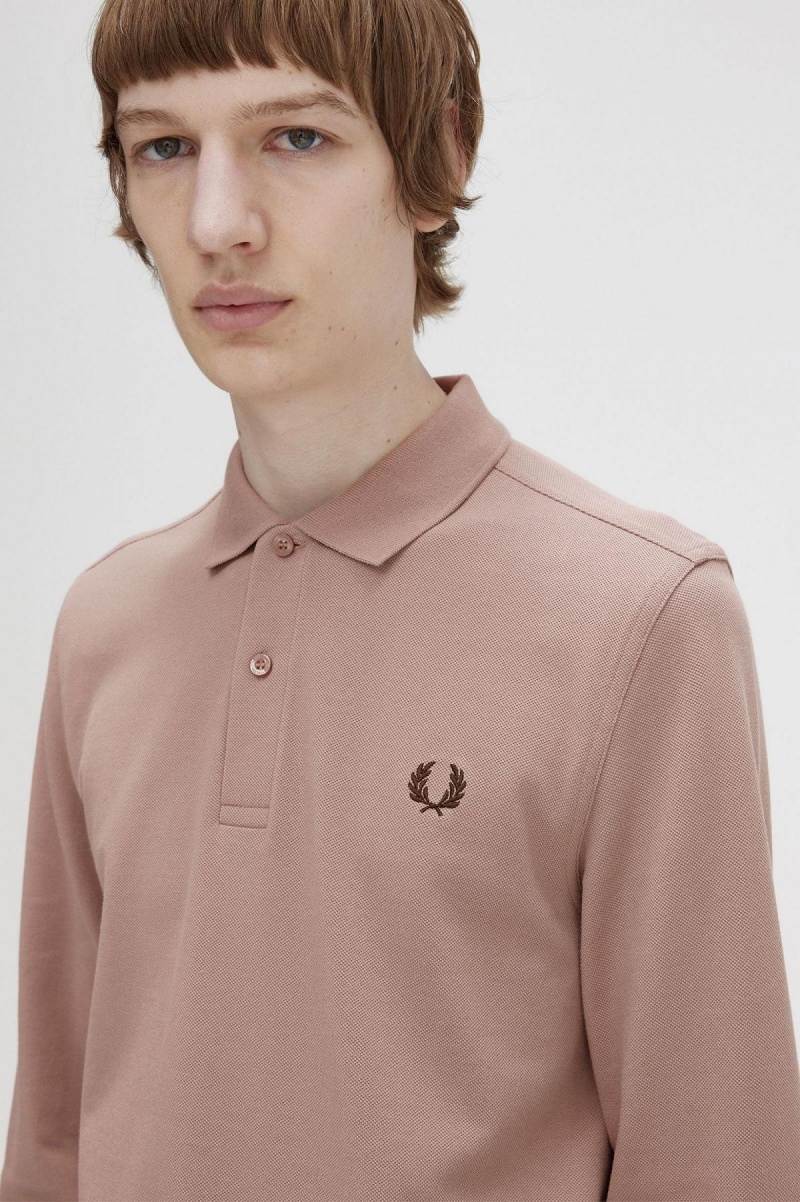 Camisa Polo Fred Perry M6006 Hombre Rosas Oscuro | ZMXNQ84557