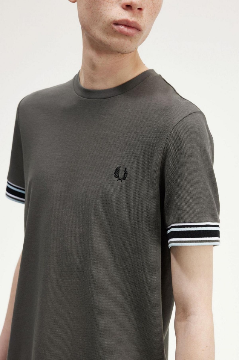 Camiseta Fred Perry Bold Tipped Piqué Hombre Verdes | SMXVO66582