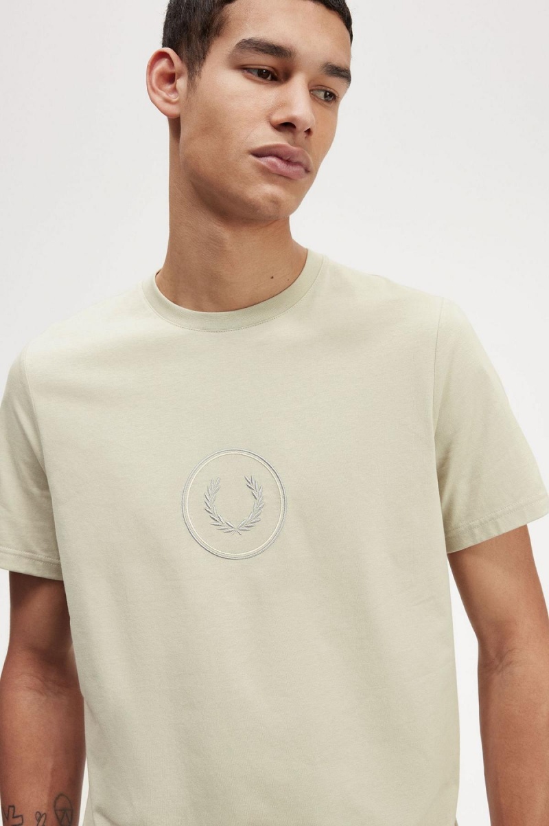 Camiseta Fred Perry Circle Branding Hombre Azules | MXZDE71854