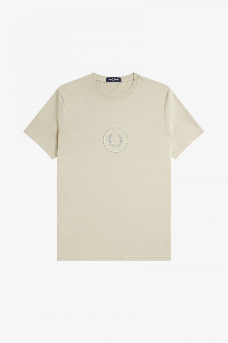 Camiseta Fred Perry Circle Branding Hombre Azules | MXZDE71854