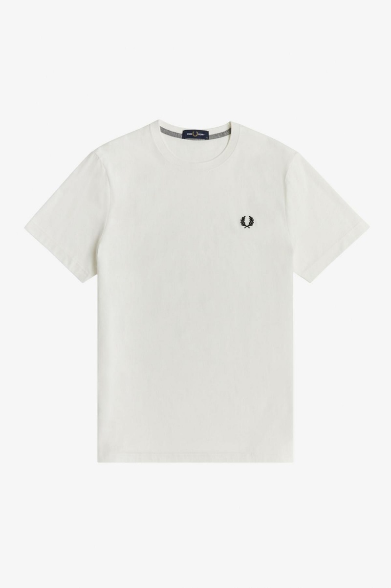 Camiseta Fred Perry Crew Neck Hombre Blancos | MXEGJ69747