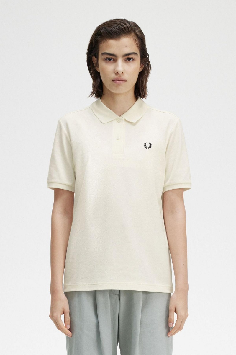 Camiseta Fred Perry G6000 Mujer Negros | AMXDF48591